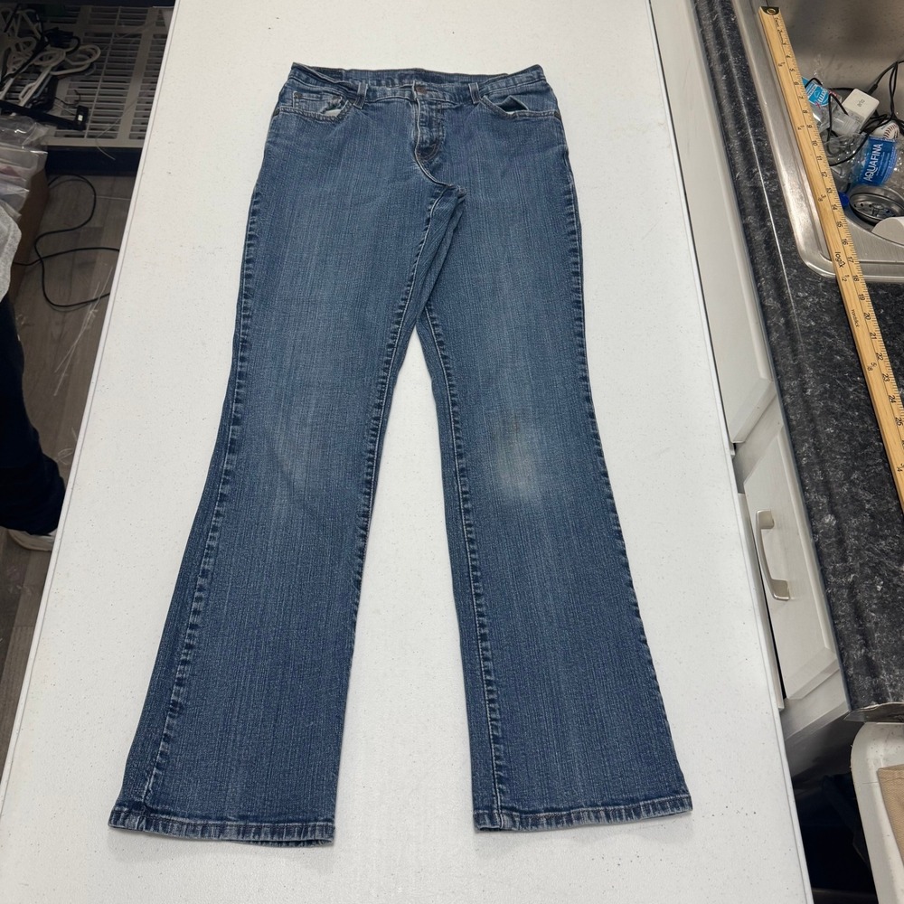 Levis Women Medium Wash Bootcut Denim Jeans Blue Mid Rise 30x31.5